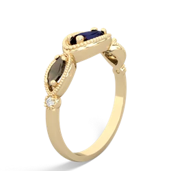 Sapphire Milgrain Marquise 14K Yellow Gold ring R5700