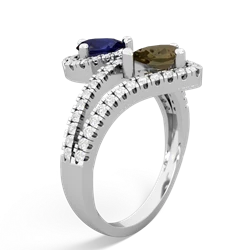 Sapphire Diamond Dazzler 14K White Gold ring R3000