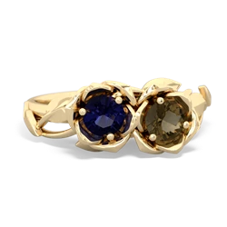 Sapphire Rose Garden 14K Yellow Gold ring R5510