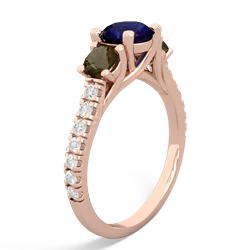 Sapphire Pave Trellis 14K Rose Gold ring R5500