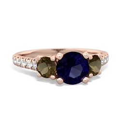 Sapphire Pave Trellis 14K Rose Gold ring R5500