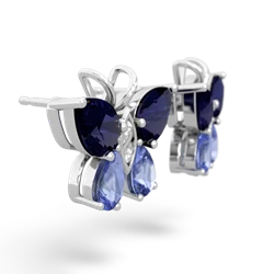 Sapphire Butterfly 14K White Gold earrings E2215