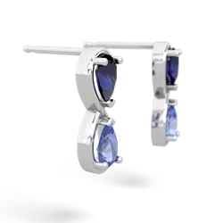 Sapphire Infinity 14K White Gold earrings E5050