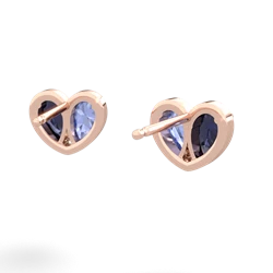 Sapphire 'Our Heart' 14K Rose Gold earrings E5072