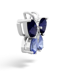 Sapphire Butterfly 14K White Gold pendant P2215