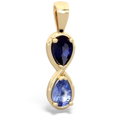 Sapphire Infinity 14K Yellow Gold pendant P5050