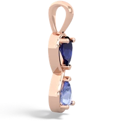 Sapphire Infinity 14K Rose Gold pendant P5050