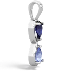 Sapphire Infinity 14K White Gold pendant P5050