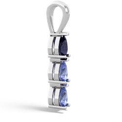 Sapphire Dew Drops 14K White Gold pendant P2251