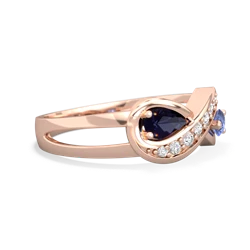Sapphire Diamond Infinity 14K Rose Gold ring R5390