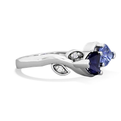 Sapphire Floral Elegance 14K White Gold ring R5790