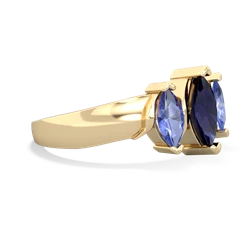 Sapphire Three Peeks 14K Yellow Gold ring R2433