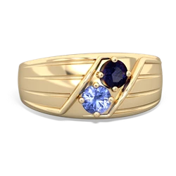 Sapphire Men's Streamline 14K Yellow Gold ring R0460