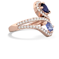 Sapphire Diamond Dazzler 14K Rose Gold ring R3000