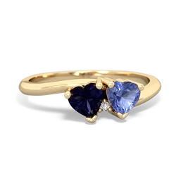 Sapphire Sweethearts 14K Yellow Gold ring R5260