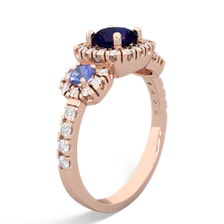 Sapphire Regal Halo 14K Rose Gold ring R5350