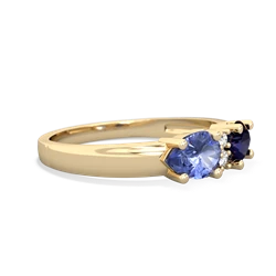 Sapphire Pear Bowtie 14K Yellow Gold ring R0865