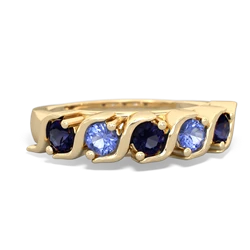 Sapphire Anniversary Band 14K Yellow Gold ring R2089