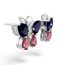 Sapphire Butterfly 14K White Gold earrings E2215