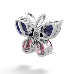 Sapphire Butterfly 14K White Gold pendant P2215