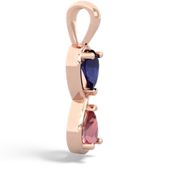 Sapphire Infinity 14K Rose Gold pendant P5050