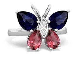 Sapphire Butterfly 14K White Gold ring R2215