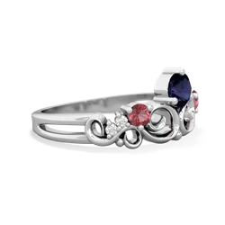 Sapphire Crown Keepsake 14K White Gold ring R5740