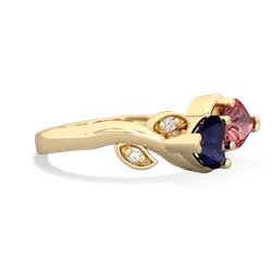 Sapphire Floral Elegance 14K Yellow Gold ring R5790