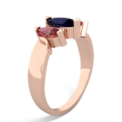 Sapphire Three Peeks 14K Rose Gold ring R2433