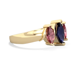 Sapphire Three Peeks 14K Yellow Gold ring R2433