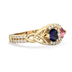 Sapphire Sparkling Celtic Knot 14K Yellow Gold ring R2645