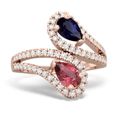 Sapphire Diamond Dazzler 14K Rose Gold ring R3000