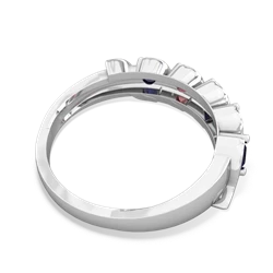 Sapphire Anniversary Band 14K White Gold ring R2089