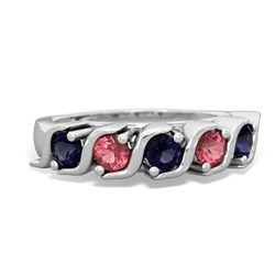 Sapphire Anniversary Band 14K White Gold ring R2089