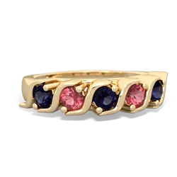 Sapphire Anniversary Band 14K Yellow Gold ring R2089