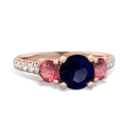 Sapphire Pave Trellis 14K Rose Gold ring R5500