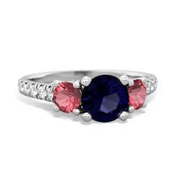 Sapphire Pave Trellis 14K White Gold ring R5500