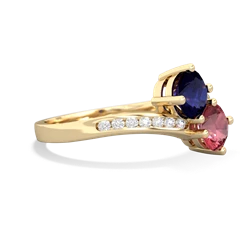 Sapphire Channel Set Two Stone 14K Yellow Gold ring R5303