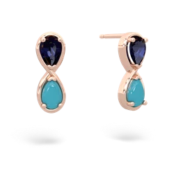 Sapphire Infinity 14K Rose Gold earrings E5050