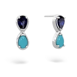 Sapphire Infinity 14K White Gold earrings E5050