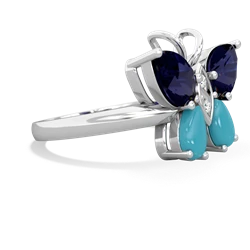 Sapphire Butterfly 14K White Gold ring R2215