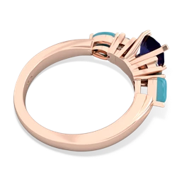 Sapphire 6Mm Round Eternal Embrace Engagement 14K Rose Gold ring R2005