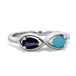 Sapphire Infinity 14K White Gold ring R5050