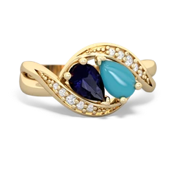 Sapphire Summer Winds 14K Yellow Gold ring R5342