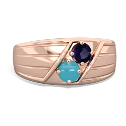 Sapphire Men's Streamline 14K Rose Gold ring R0460