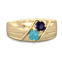 Sapphire Men's Streamline 14K Yellow Gold ring R0460