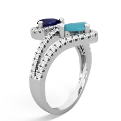 Sapphire Diamond Dazzler 14K White Gold ring R3000