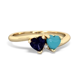 Sapphire Sweethearts 14K Yellow Gold ring R5260