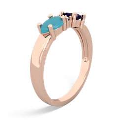 Sapphire Pear Bowtie 14K Rose Gold ring R0865