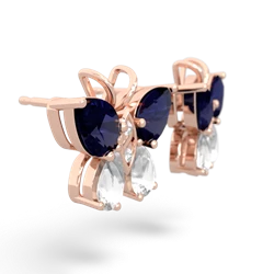 Sapphire Butterfly 14K Rose Gold earrings E2215